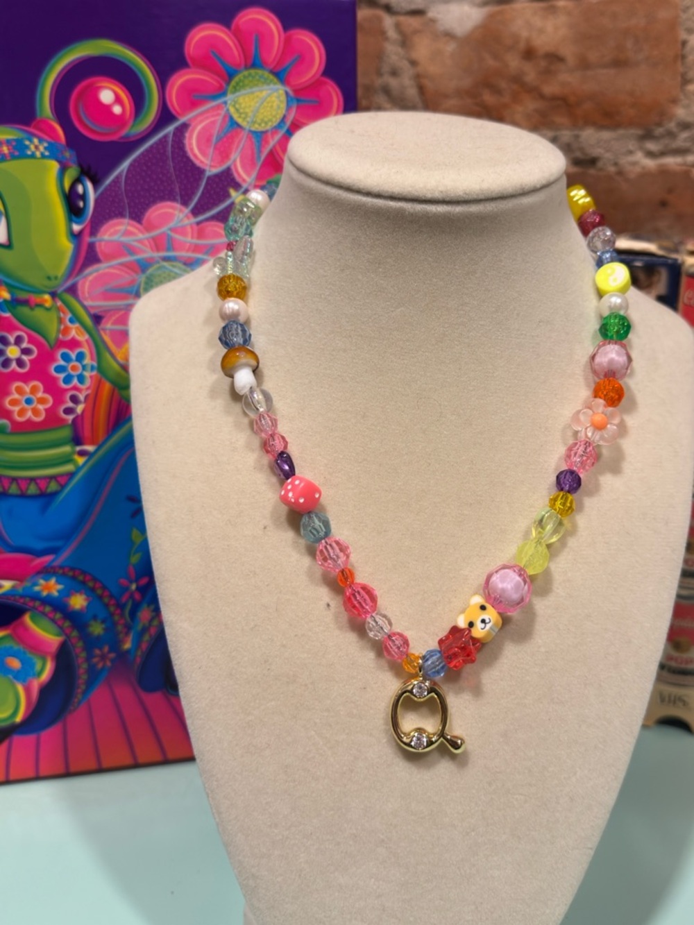 Y2K Q BALLOON INITIAL CUSTOM EYE CANDY CHAIN